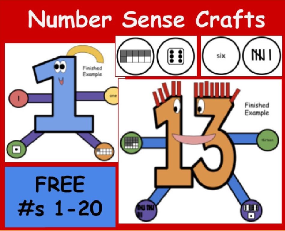 Preview of Number Sense Craft Printable